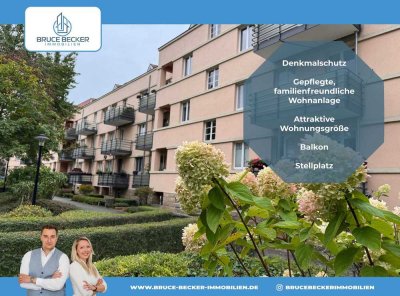 Im Denkmalensemble - Vermietete 3-Zimmer-Wohnung mit Balkon und Stellplatz