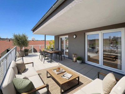 Jetzt besichtigen! KL-City-Hochwertige, energieeff. 3 Zi.-Penthousewhg. m. Dachterrasse