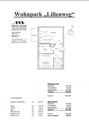 Nachmieter für Schicke 2-Raum-Wohnung in Zwickau-Weißenborn