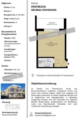 Geräumige Wohnung mit einem Zimmer zur Miete in Thannhausen