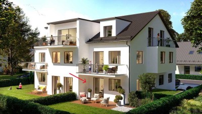 3 Zi. Gartenwohnung, Terrasse und ca. 121 m2 Privatgarten