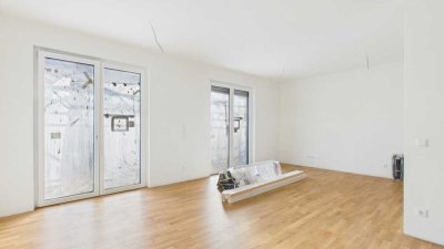 Moderne 3-Zimmer-Neubauwohnung mit Balkon und Blick ins Grüne