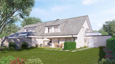 EIN - ZWEIFAMILIENHAUS, DHH, Vollkeller raumhoch, große Garagen-Gartenfläche - Nähe Teutoburger Wald