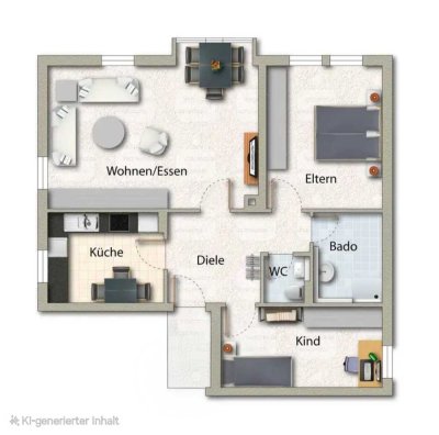 Schöne 3-Zimmer-Wohnung zur Miete in Hauptstraße, Weißbach