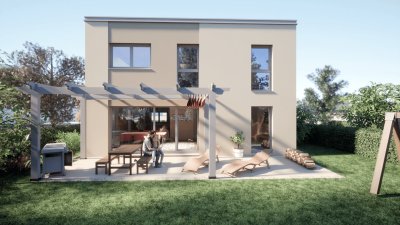 Modernes Einfamilienhaus mit Garten