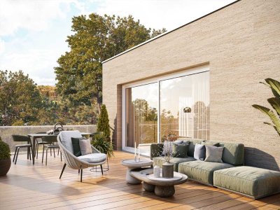Wohlfühlkomfort garantiert: Moderne Neubauwohnung mit sonniger Terrasse in Top-Lage von Kleinmachnow