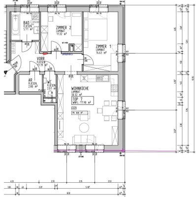 Großharras | Geförderte 3-Zimmer-Mietwohnung | Top 7 | 1. OG