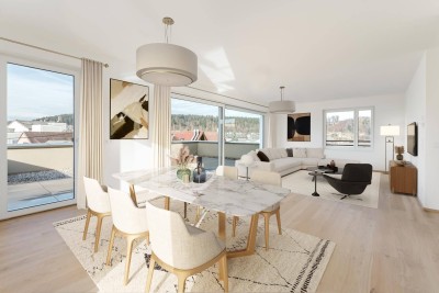 ETWAS BESONDERES - 2 Dachterrassen + Bad mit Loggia - hell - großzügige Wohnung - bergünter Dachgraten optional