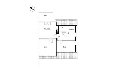 ZWEI-ZIMMER-WOHNUNG MIT BALKON MITTEN IM GRÜNEN