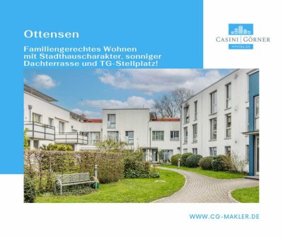 Familiengerechtes Wohnen mit Stadthauscharakter, Dachterrasse und TG-Stellplatz in Innenhoflage!