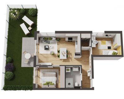 Hochwertige 3-Zimmer Neubau-Gartenwohnung (W04)