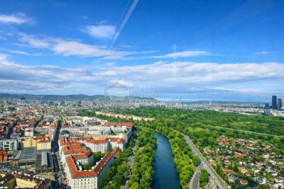 Luxuriöse Wohnung mit 15 m2 großem Balkon in einem mehrstöckigen Premiumgebäude + Tiefgaragenplatz! 3. Bezirk. U3