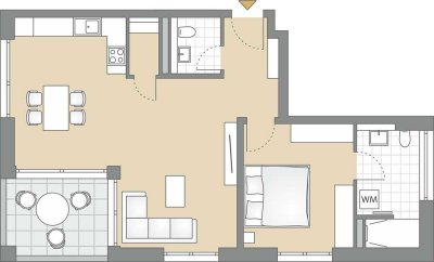 Tolle 2-Zimmer Wohnung mit 70m² Wohnfläche! (106)