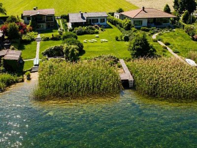 Exklusiver Seegrund mit Seehaus, Privatsteg &amp; traumhafter Sunset-Lage