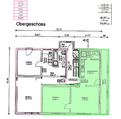 sonnige 2,5-Zimmer-Wohnung,1.OG