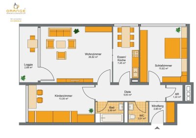 schöne 3 Zimmer Wohnung mit Balkon72 qm in Vilshofen zu verkaufen