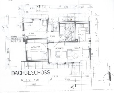 Drei-Zimmer-Dachgeschoss-Wohnung in Erdmannhausen zu vermieten