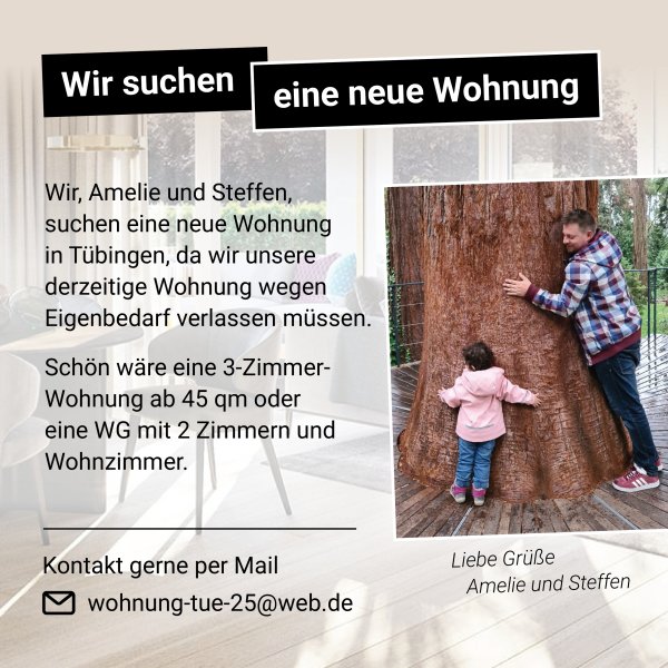 Mietgesuch Tübingen