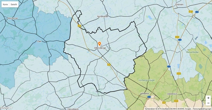Mietspiegel Altenberge 2025