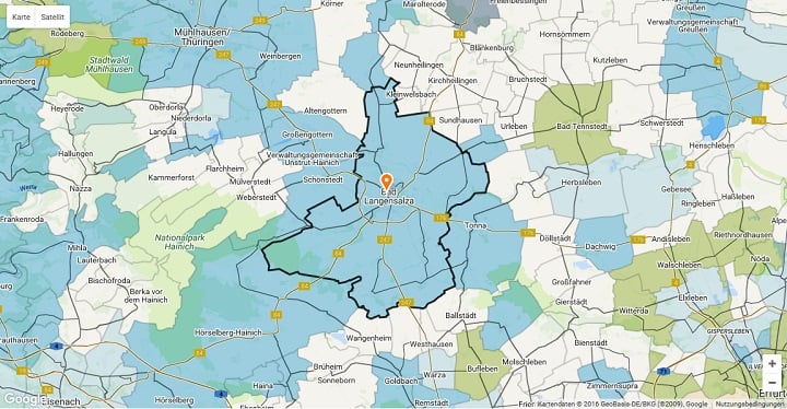 Mietspiegel Bad Langensalza 2024