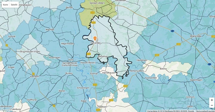 Mietspiegel Dörverden 2025