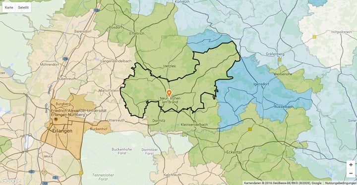 Mietspiegel Neunkirchen am Brand 2025