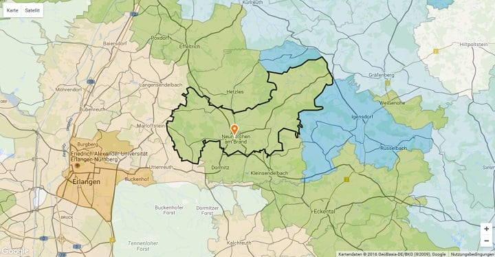 Mietspiegel Neunkirchen am Brand 2023