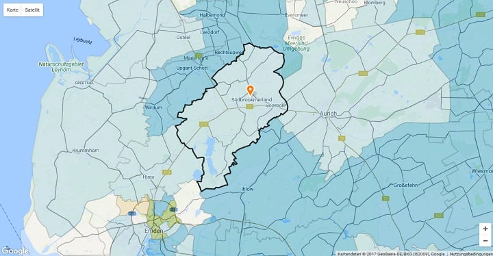 Mietspiegel Südbrookmerland 2025