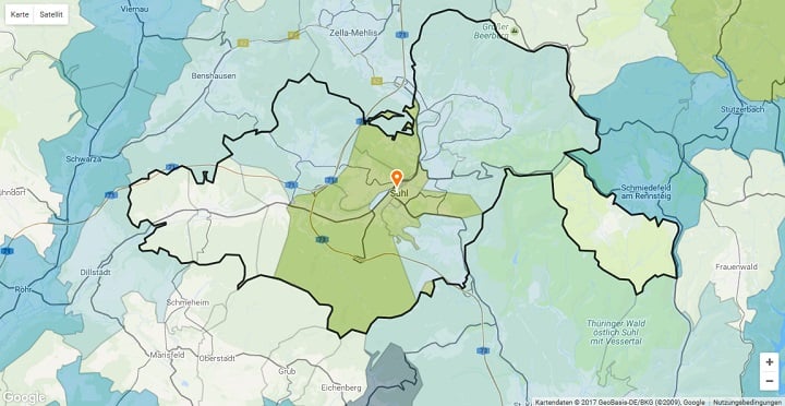 Mietspiegel Suhl 2024