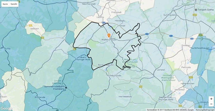 Mietspiegel Waltershausen 2022