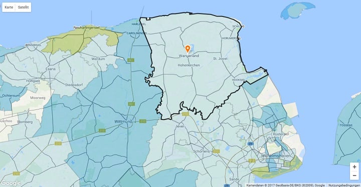Mietspiegel Wangerland 2025