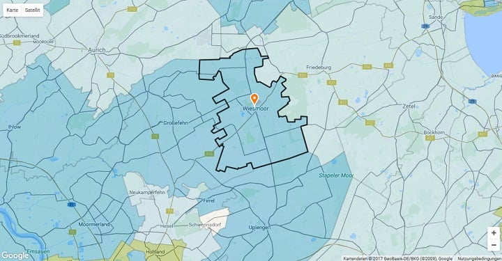 Mietspiegel Wiesmoor 2024