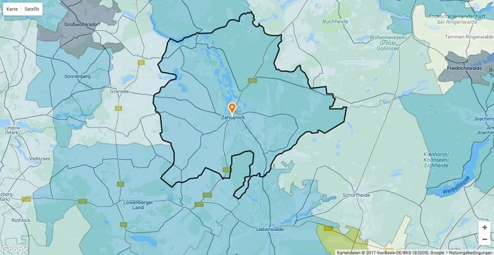 Mietspiegel Zehdenick 2025