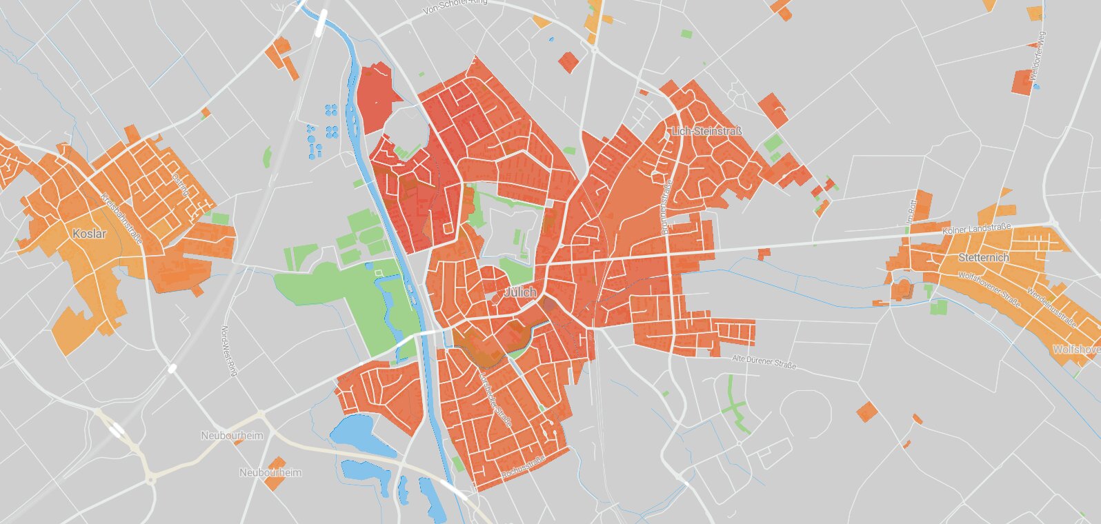 Mietspiegel Jülich 2025