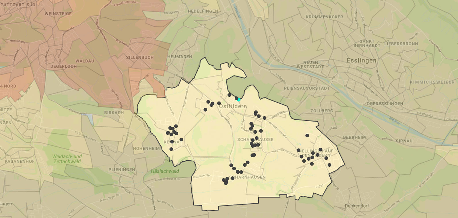Mietspiegel Ostfildern 2025